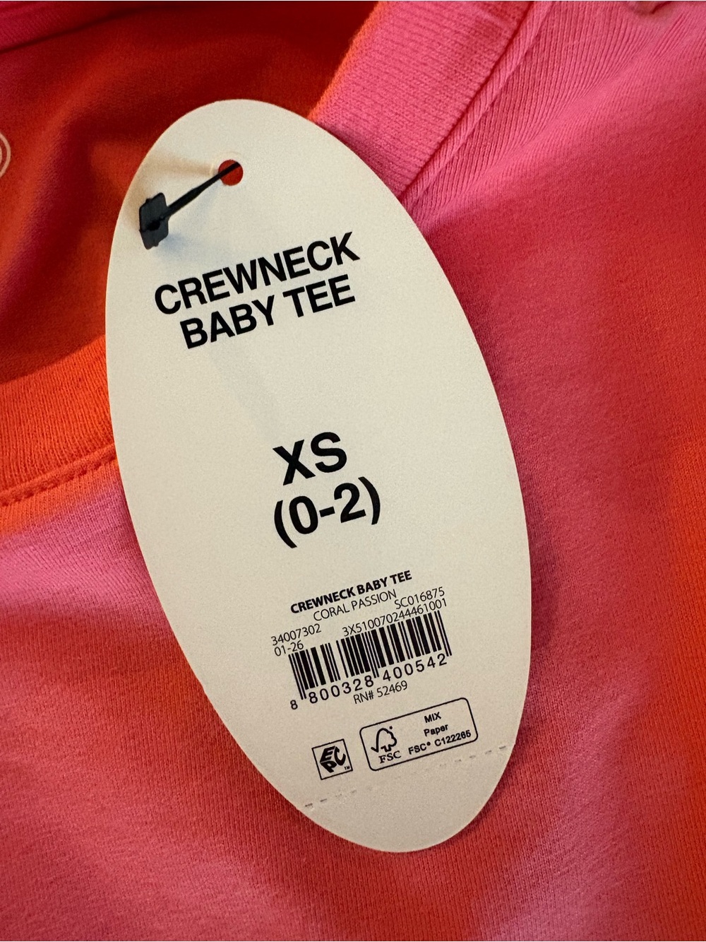 NWT Scoop Crewneck Baby Tee - Picture 4 of 8
